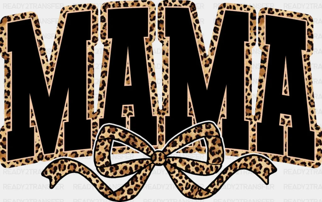 Mama Cheetah Print Ribbon - Mother’s Day DTF Transfer
