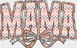Mama Colorful Checkered Ribbon Design - Mother’s Day DTF Transfer