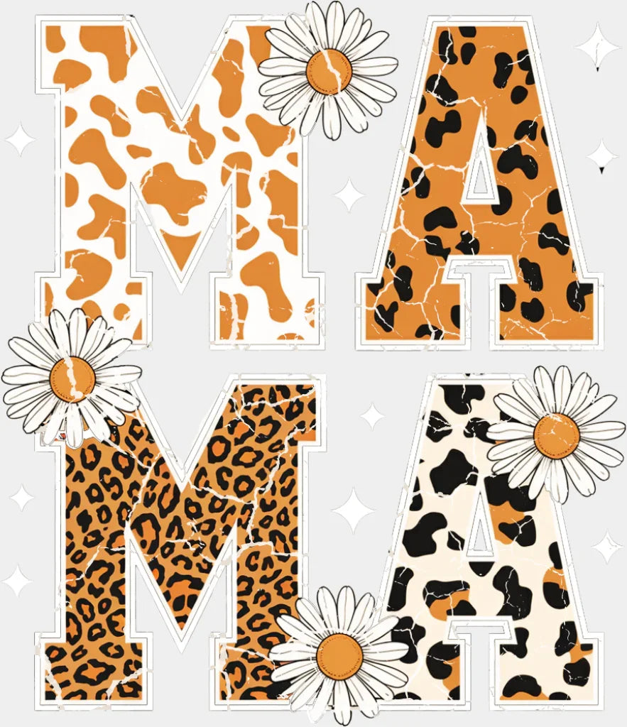 Mama Daisies - Mother’s Day DTF Transfer Adult Unisex - S & M (10’’) / Light Color Design (See Imaging)