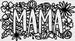 Mama Flower Mother's Day DTF Heat Transfer, Mama Design, Mom DTF ready2transfer Black