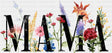 Mama Flowers B&W Design - Mother’s Day DTF Transfer Adult Unisex - S & M (10’’) / Dark Color Design (See Imaging)