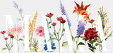Mama Flowers B&W Design - Mother’s Day DTF Transfer Adult Unisex - S & M (10’’) / Light Color Design (See Imaging)