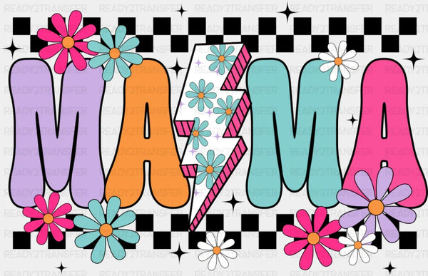 Mama Flowers Lightning Bolt - Mother's Day DTF Transfer
