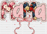 Mama Flowers Pink Ribbon Design - Mother’s Day DTF Transfer