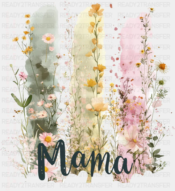 Mama Green Yellow Pink - Mother's Day DTF Transfer