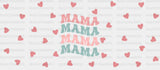 Mama Heart Design - Mom Cup Wrap Uv Sticker Permanent Dtf Decal