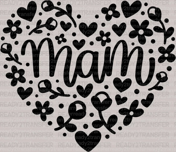 Mama Heart Mother's Day DTF Heat Transfer, Mama Design, Mom DTF