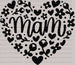 Mama Heart Mother's Day DTF Heat Transfer, Mama Design, Mom DTF ready2transfer Black