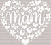 Mama Heart Mother's Day DTF Heat Transfer, Mama Design, Mom DTF ready2transfer White