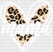 Mama Leopard Heart Mother's Day DTF Heat Transfer, Mama Design, Mom DTF ready2transfer White
