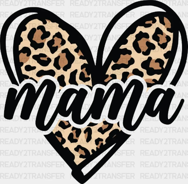 Mama Leopard Heart Mother's Day DTF Heat Transfer, Mama Design, Mom DTF