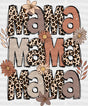 Mama Leopard Pattern Design - Mother’s Day Dtf Transfer Adult Unisex S & M (10’’) / Dark