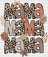 Mama Leopard Pattern Design - Mother’s Day Dtf Transfer Adult Unisex S & M (10’’) / Light