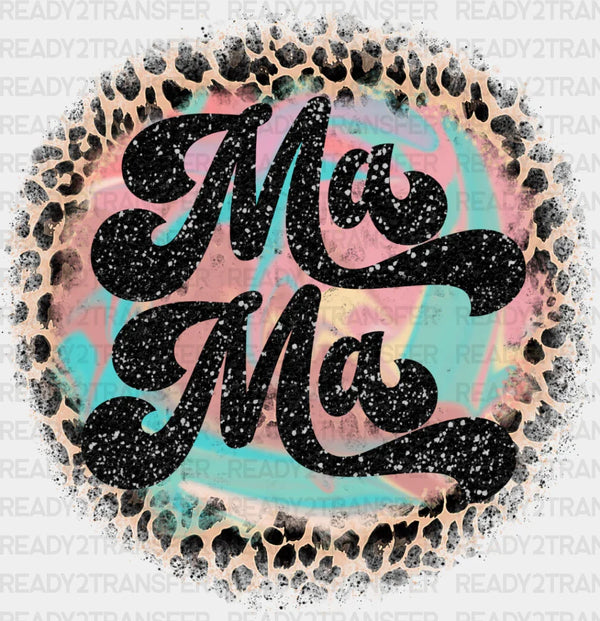 Mama Leopard Print Circular Design - Mom DTF Transfer