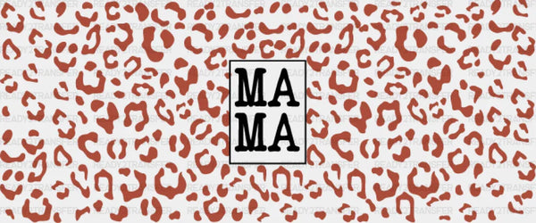 Mama Leopard Print - Mom Cup Wrap UV Sticker Permanent UV DTF Decal
