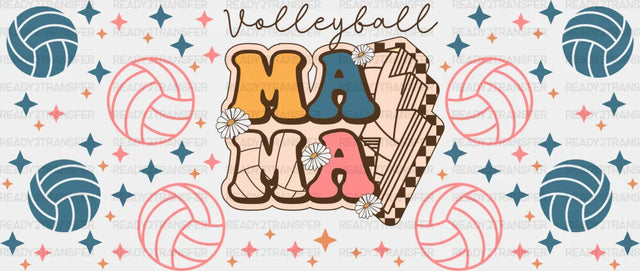 Mama Lightning Bolt - Volleyball Cup Wrap Uv Sticker Permanent Dtf Decal