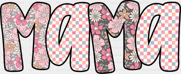 Mama Pink Checkered Design - Mother's Day DTF Transfer