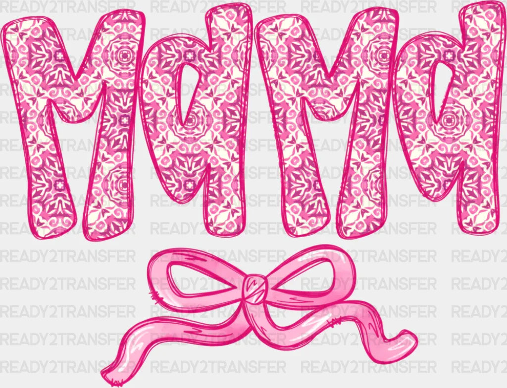 Mama Pink Ribbon Design - Mother’s Day Dtf Transfer
