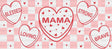 Mama Red Heart Checkered Design - Mom Cup Wrap Uv Sticker Permanent Dtf Decal