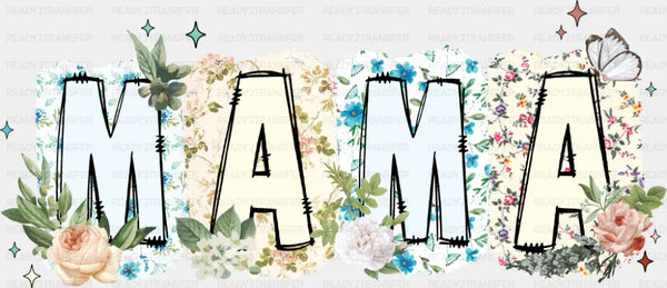 Mama White And Blue - Mother's Day DTF Transfer