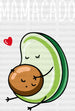 Mamacado Mother's Day DTF Heat Transfer, Mama Design, Mom DTF ready2transfer White