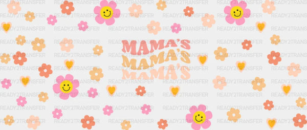 Mama's Flowers - Mom Cup Wrap UV Sticker Permanent UV DTF Decal
