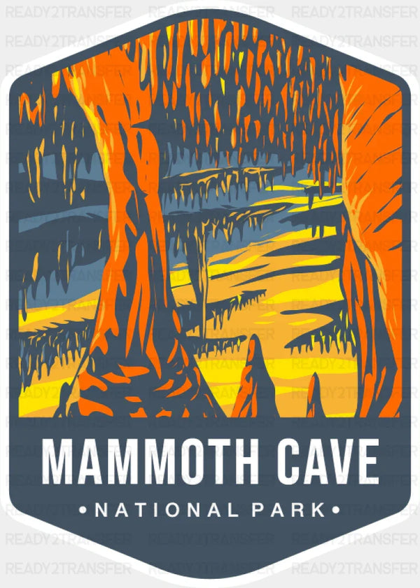 Mammoth Cave National Park Colorful Design - National Parks DTF Transfer