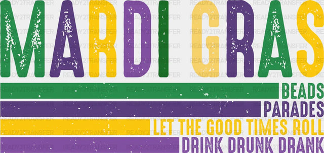 Mardi Gras Beads Parades DTF Transfer