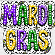 Mardi Gras Black Dotted Design - Mardi Gras DTF Transfers ready2transfer