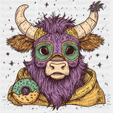 Mardi Gras Cattle - Mardi Gras DTF Transfers ready2transfer