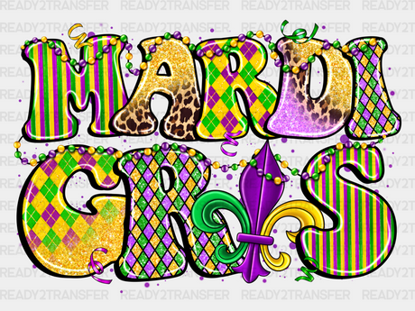 Mardi Gras Design Dtf Transfer