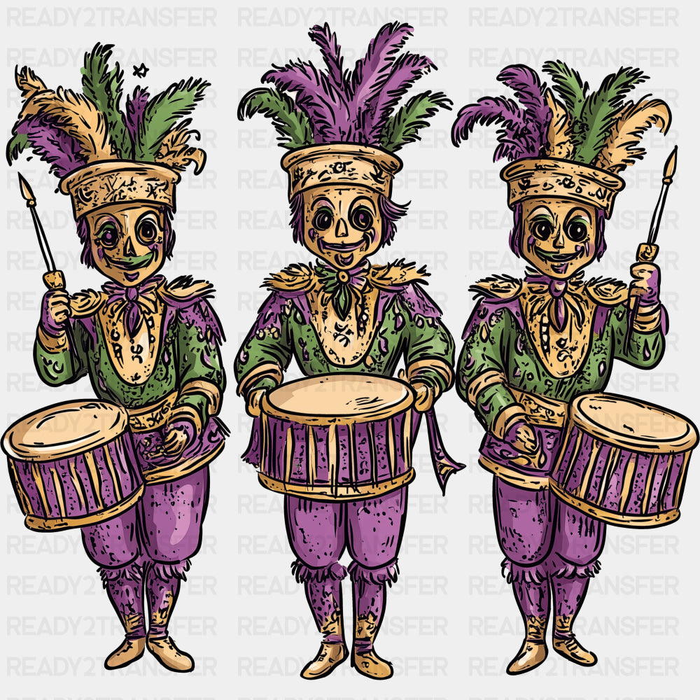 Mardi Gras Drummers - Mardi Gras DTF Transfers ready2transfer