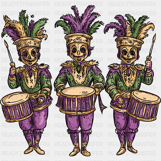 Mardi Gras Drummers - Mardi Gras DTF Transfers ready2transfer
