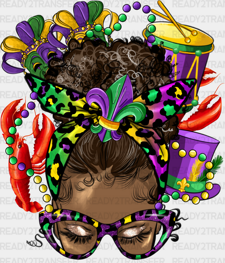 Mardi Gras Face Design Dtf Transfer