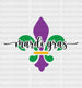 MARDI GRAS FAT TUESDAY DTF Transfer ready2transfer Black