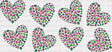 Mardi Gras Heart - Cup Wrap Uv Sticker Permanent Dtf Decal