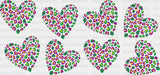 Mardi Gras Heart - Cup Wrap Uv Sticker Permanent Dtf Decal
