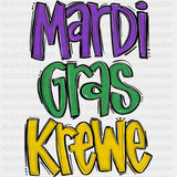 Mardi Gras Krewe - Mardi Gras DTF Transfers ready2transfer Dark Color Design (See Imaging)