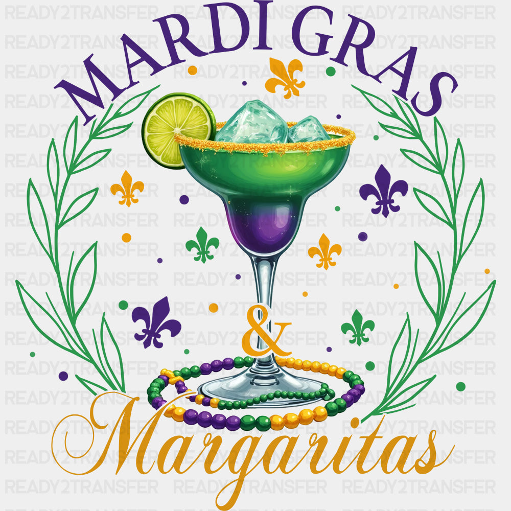 Mardi Gras Margaritas - Mardi Gras DTF Transfers ready2transfer Dark Color Design (See Imaging)
