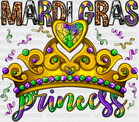 Mardi Gras Princess Design Dtf Transfer