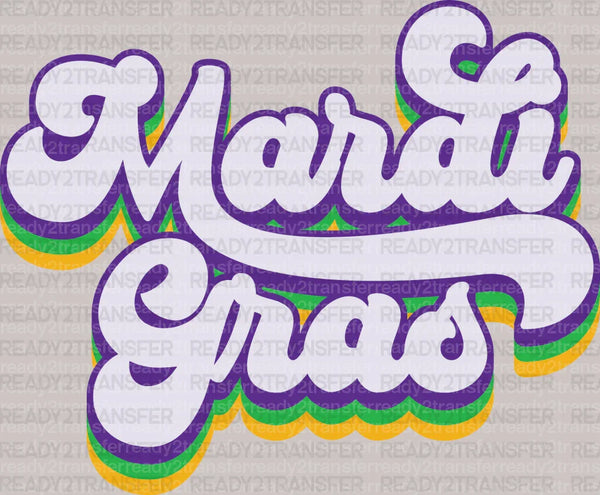 MARDI GRAS PURPLE OUTLINED DTF Transfer