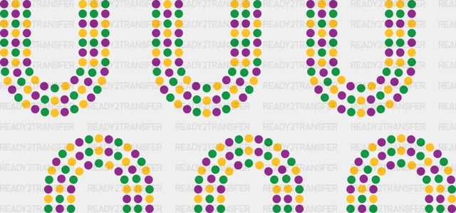 Mardi Gras Rainbow - Mardi Gras Cup Wrap UV Sticker Permanent UV DTF Decal ready2transfer
