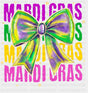 Mardi Gras Reflective Textured Ribbon - Mardi Gras DTF Transfer