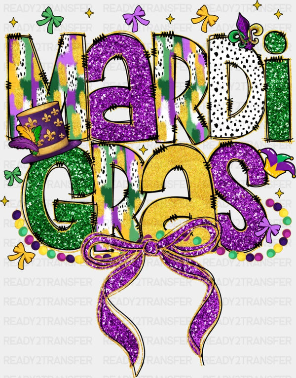 Mardi Gras Ribbon Purple - Mardi Gras DTF Transfer