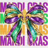 Mardi Gras Sparkle Fleur De Lis - Mardi Gras DTF Transfers ready2transfer