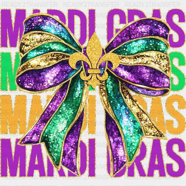 Mardi Gras Sparkle Fleur De Lis - Mardi Gras DTF Transfers ready2transfer