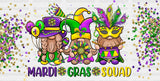 Mardi Gras Squad - Mardi Gras Cup Wrap UV Sticker Permanent UV DTF Decal ready2transfer