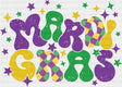 Mardi Gras Stars - Mardi Gras DTF Transfer Adult Unisex - S & M (10’’) / Dark Color Design (See Imaging)