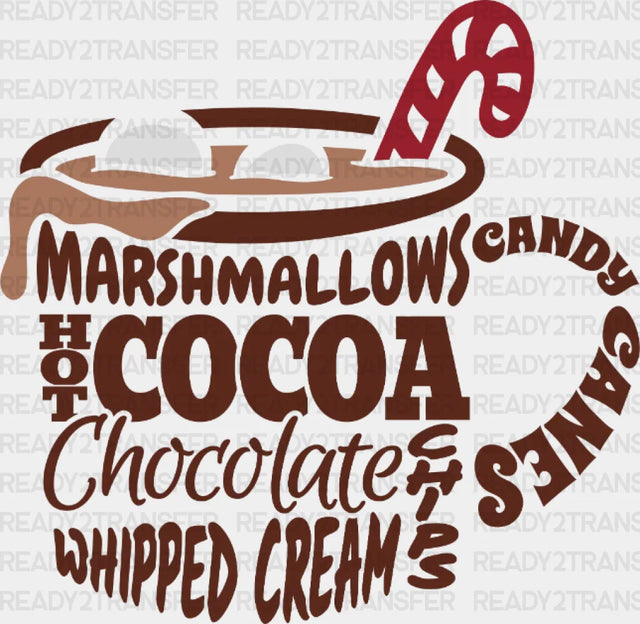 Marshmallows DTF Transfer ready2transfer Black