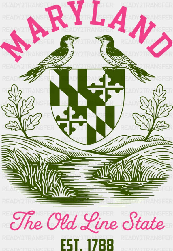 Maryland The Old Line State - States & Cities DTF Transfer